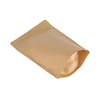 Bolsa Flexible Personalizada Con Cremallera Compostable Doypack Con Ventana De Alimento De Mascotas Kraft Natural