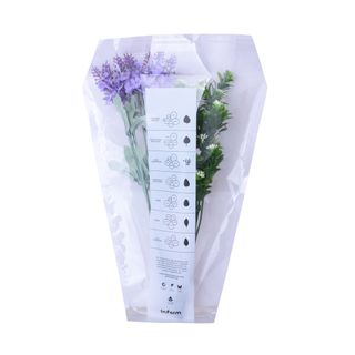 Tamaño Personalizado 100 Compostable Bio PLA Flor Embalaje Bolsas De Película Transparente Fábrica De China