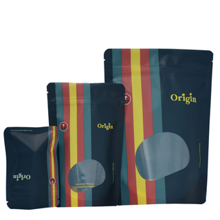 Kraft Reutilizable De Categoría Alimenticia Biodegradable De Pie La Cremallera De La Bolsa Que Empaqueta Con Ventana