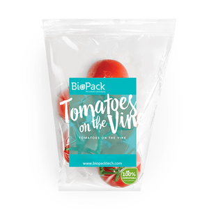 Bolsos compostables claros amistosos de los tomates de Eco de la etiqueta privada termosellable