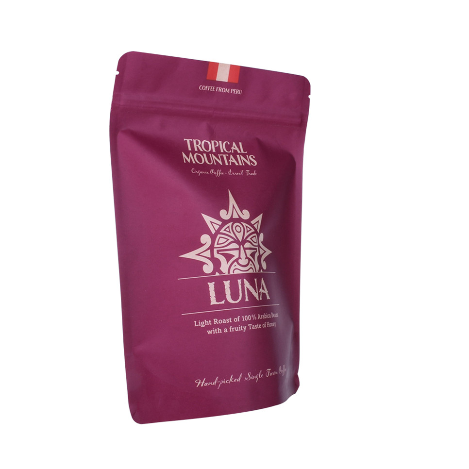 Bolsa De Café De Pie Verdaderamente Biodegradable De 250 G Con Cremallera Reaseal Canadá