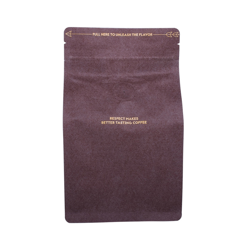 Bolsa De Fondo Plano De Embalaje De Grado Alimenticio Impermeable Laminada De Aluminio Para Embalaje De Café Impresión Personalizada Con Cremallera De Bolsillo