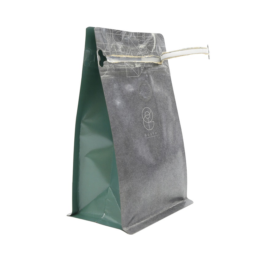 PBS Respetuoso Del Medio Ambiente Compostable Empaquetado De Pie Que Se Puede Volver A Sellar Del Bolso De Café De La Cremallera Del Bolsillo De Kraft