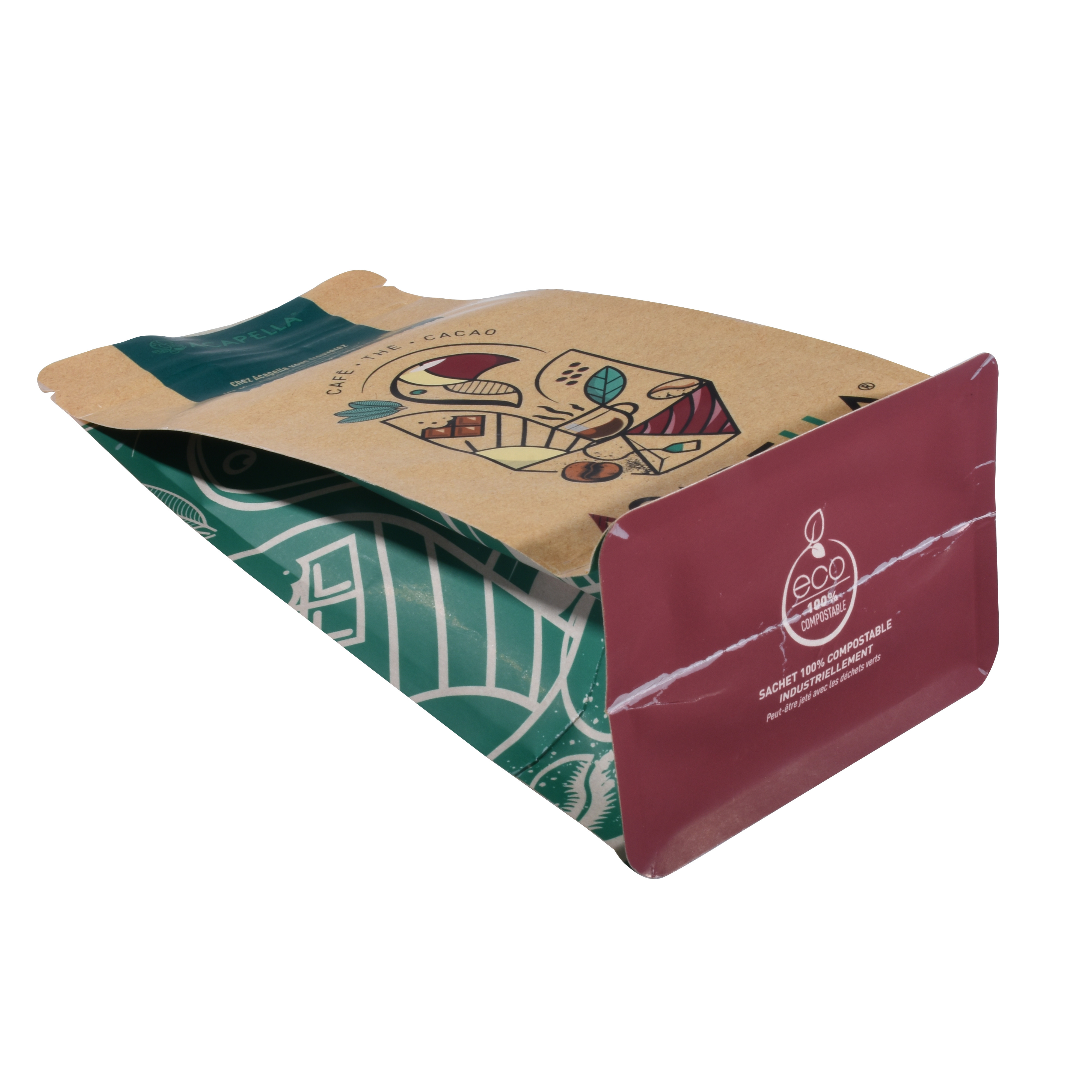 Bolsa Con Cremallera De Fondo Plano