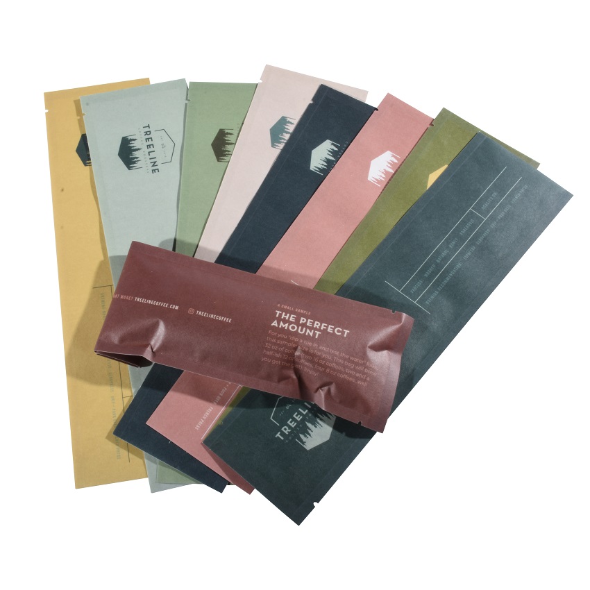 Bolsas De Granos De Café Compostables Impresas Digitales Coloreadas Al Por Mayor Con Sellado Térmico