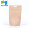 Compostable Strong Sealing Papel de aluminio forrado Tin Tie Impermeable Eco Biodegradable Bolsa de café de papel Kraft con cierre de cremallera