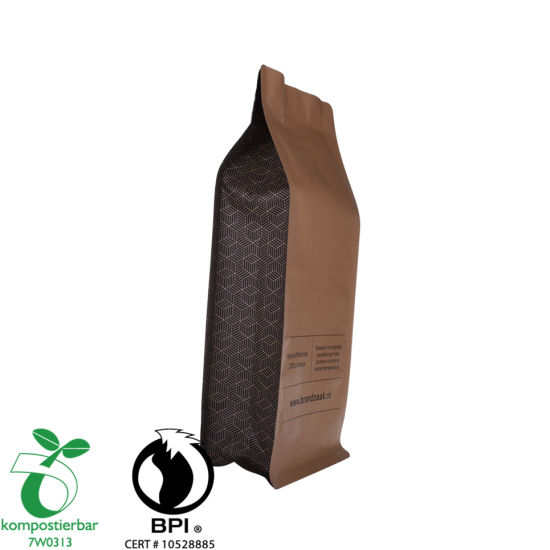 Proveedor de bolsas de productos biodegradables de fondo cuadrado Ziplock en China