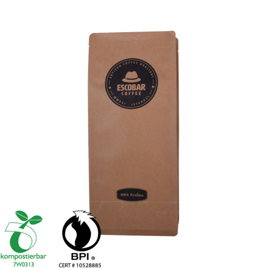 OEM Bolsa de embalaje de café de fondo cuadrado personalizado Fabricante China