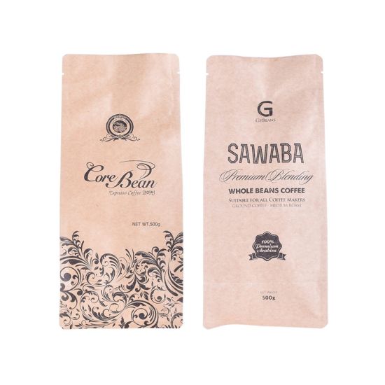 Eco Kraft Paper Compostable Recycle Packaging Biodegradable Coffee Bag