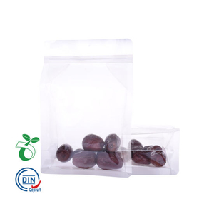 Reciclado Eco amigable almidón de maíz ziplock Stand up Food Packaging 100% Compostable Biodegradable Bolsa de plástico al por mayor