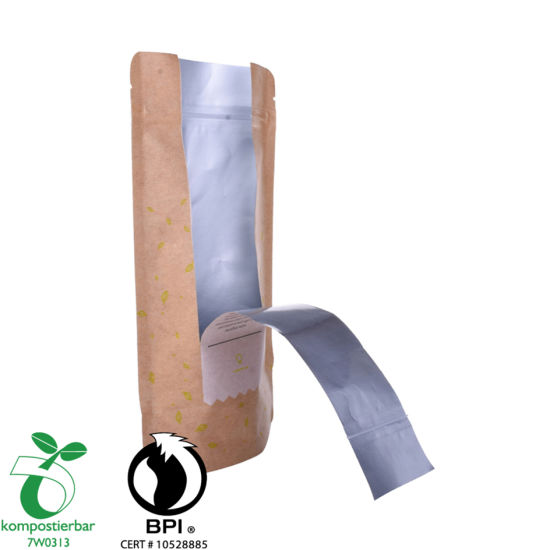 Fábrica de café de bolsa de papel reciclable de papel Kraft de China