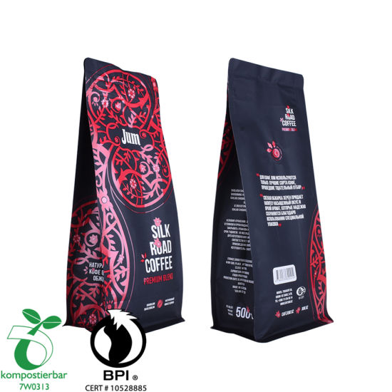 Fabricante de la bolsa de envasado de café biodegradable compostable resellable Ziplock de China