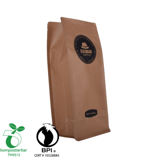 Proveedor de bolsa de empaque de grano de café con ventana transparente Ziplock que se puede volver a sellar de China