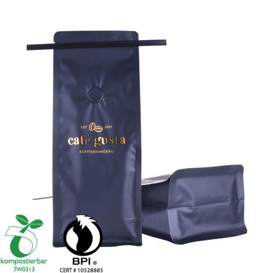 Plástico Zip Lock Block Bottom Bulk Tea Packaging Factory China