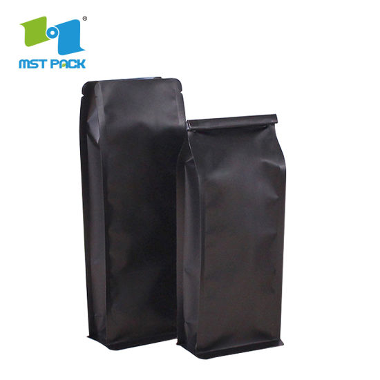 Bolsa de café biodegradable hecha de maíz compostable de película bio barrera 100%