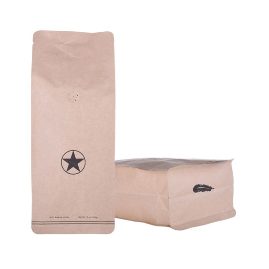 100% Natural Dired Food Packaging PLA Hecho Biodegradable Bolsa de café