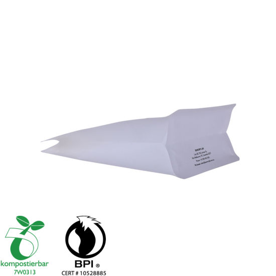 Proveedor de PLA de bolsa compostable inferior con bloque Ziplock de alimentos en China