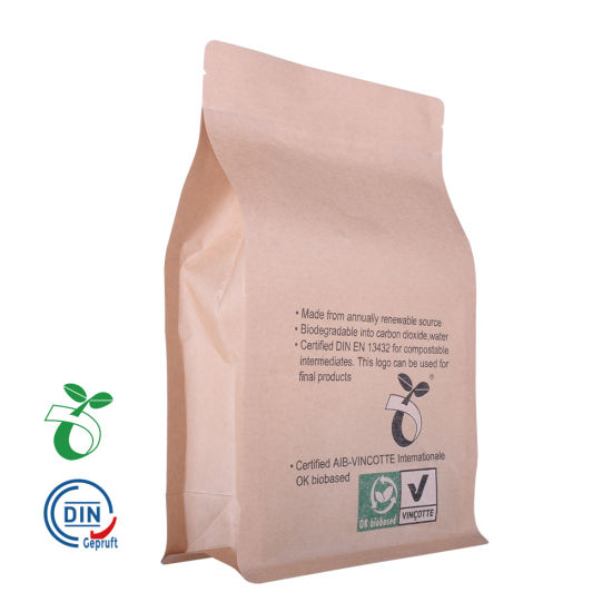 Laminado personalizado impreso transparente vacío biodegradable bolsa de café de té de plástico bolsa