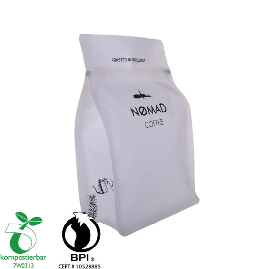 Fabricante de la bolsa de envasado de café biodegradable compostable resellable Ziplock de China