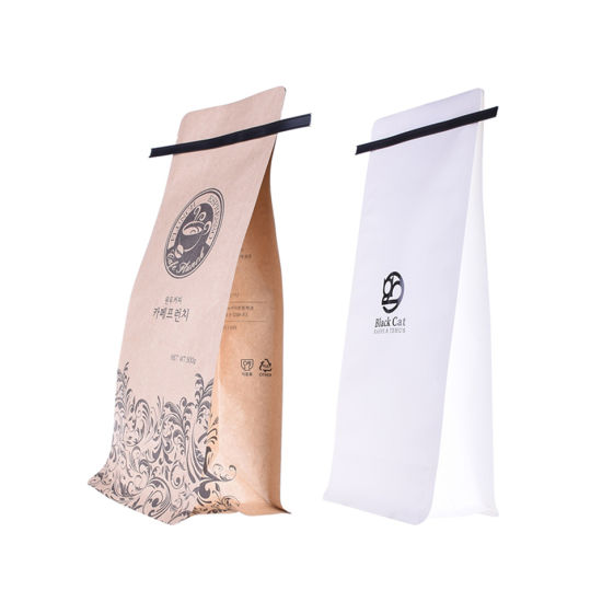 Bolsas de plástico PLA Compostable Printing Bolsas de café biodegradables con lazo de estaño