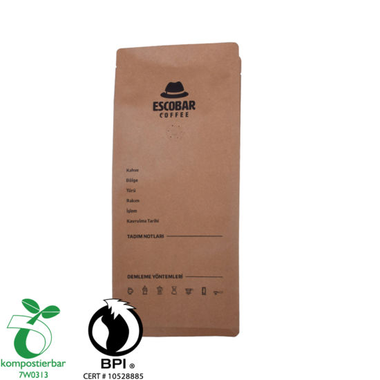 Fabricante de bolsas de café con etiqueta privada inferior de caja de cremallera de China