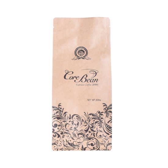 Embalaje compostable PLA Bolsas de plástico Papel Kraft Bolsa de café biodegradable