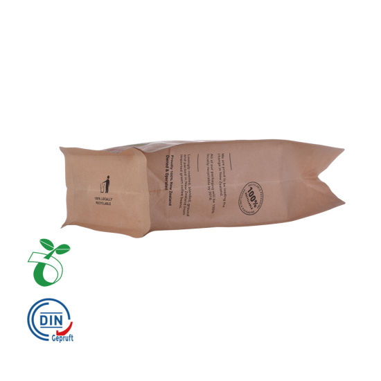Cp05b Respetuoso del medio ambiente Almidón de maíz basado en Zip Lock Empaquetado Oxo Compostable Biodagradable Papel Kraft Coffee Tea Bag China