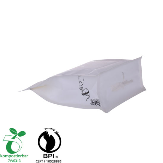 Fabricante de bolsas de embalaje de café reciclado con fondo de bloque de papel de aluminio en China
