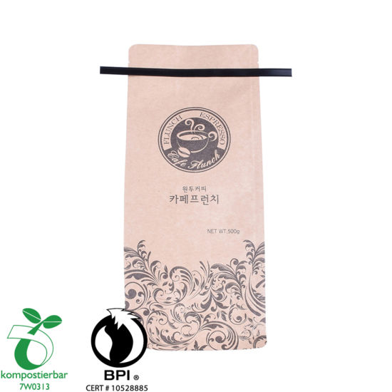 Proveedor de bolsa de embalaje de café con válvula de un solo fondo de sellado térmico en China
